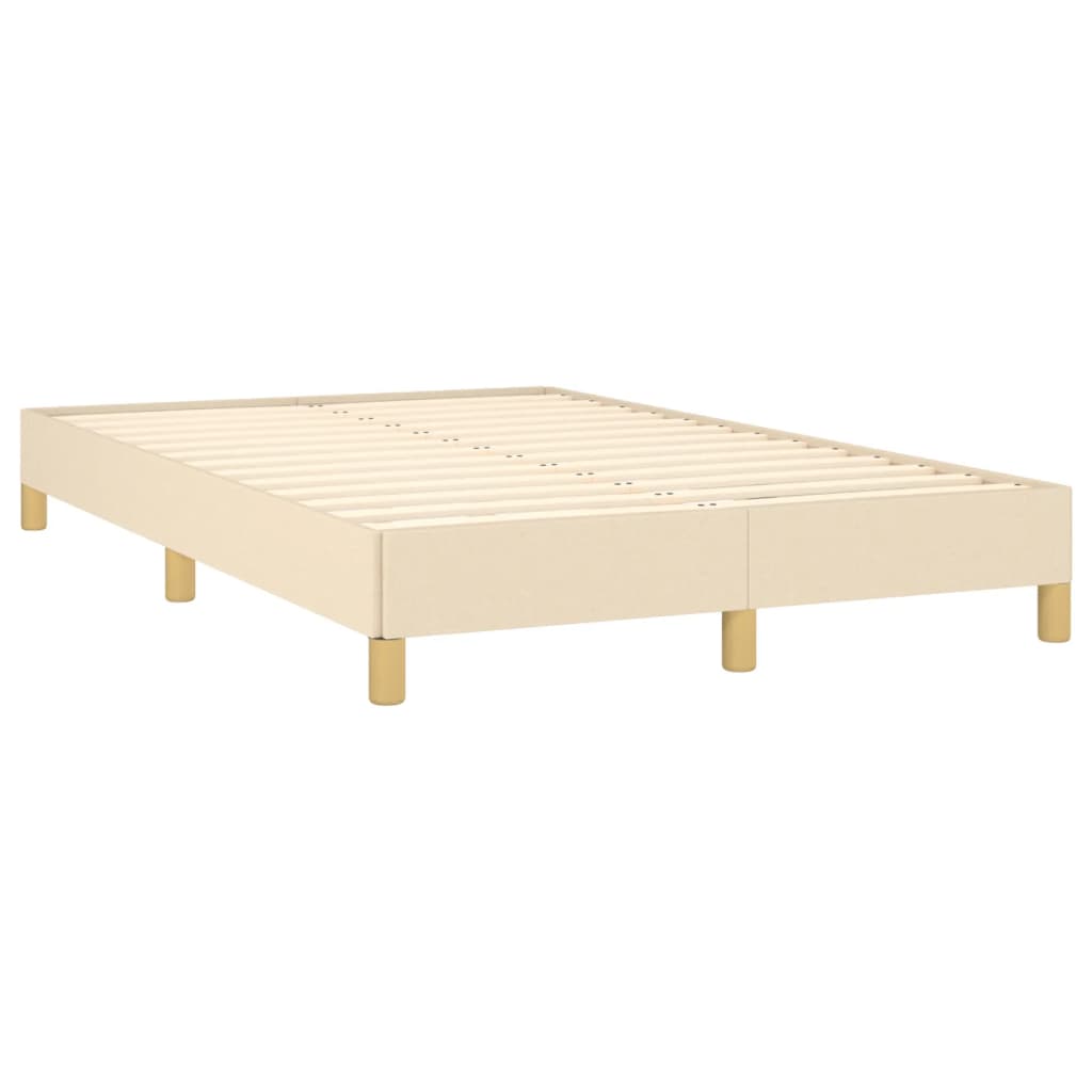 Estrutura de cama 120x190 cm tecido cor creme