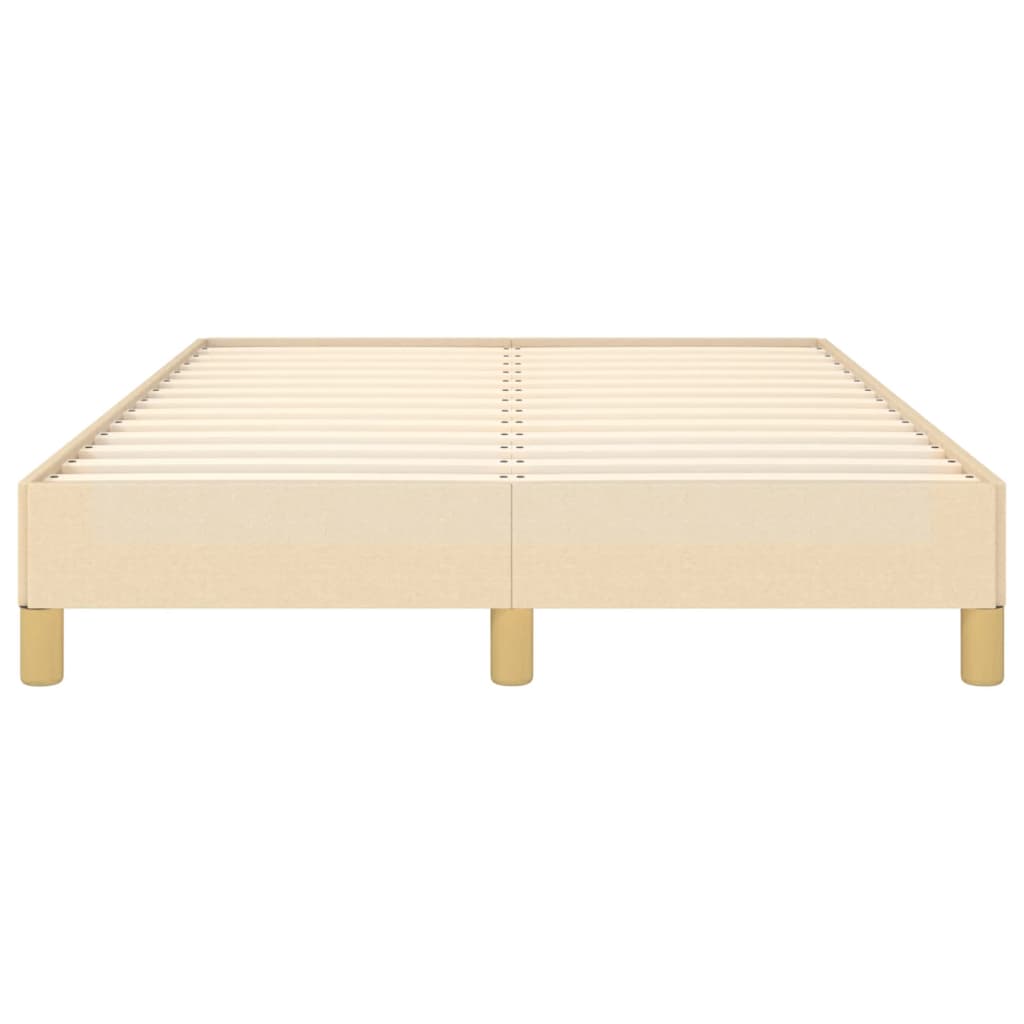 Estrutura de cama 120x190 cm tecido cor creme