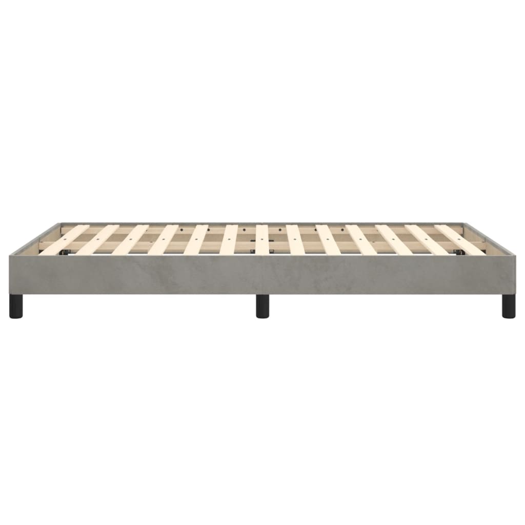 Estrutura de cama 120x190 cm veludo cinzento-claro