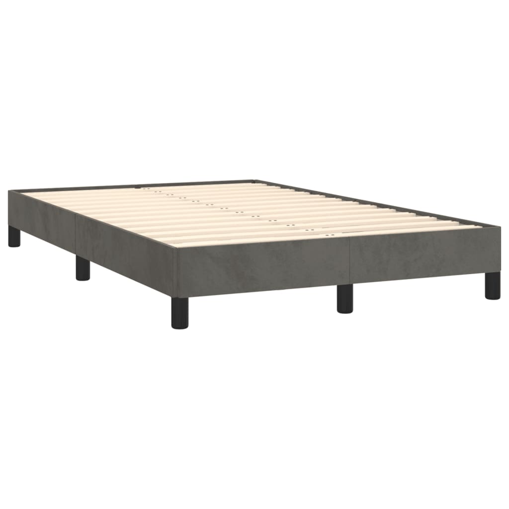 Estrutura de cama 120x190 cm veludo cinzento-escuro