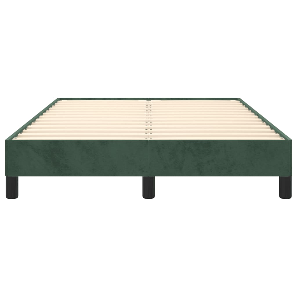 Estrutura de cama 120x190 cm veludo verde-escuro