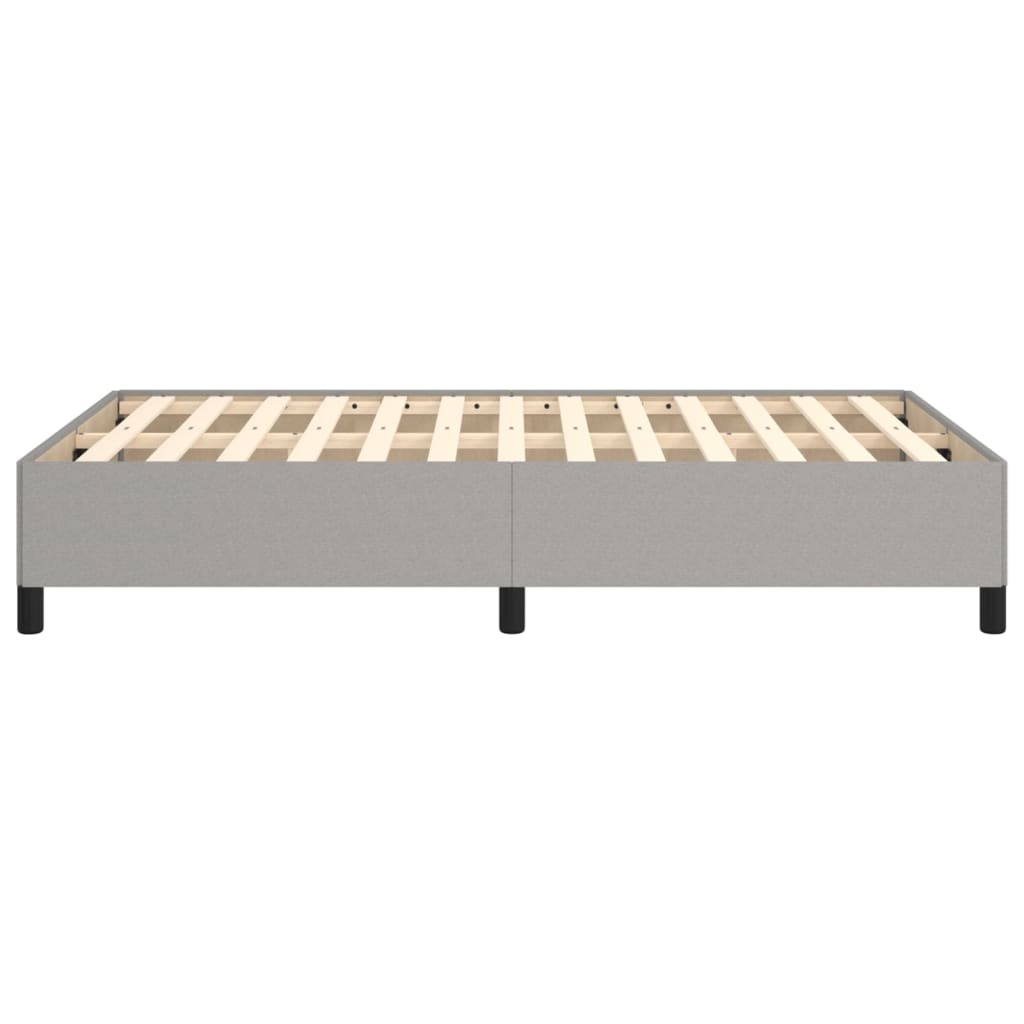 Estrutura de cama 120x190 cm tecido cinzento-claro