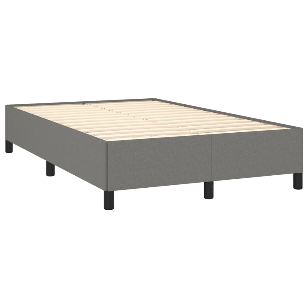 Estrutura de cama 120x190 cm tecido cinzento-escuro