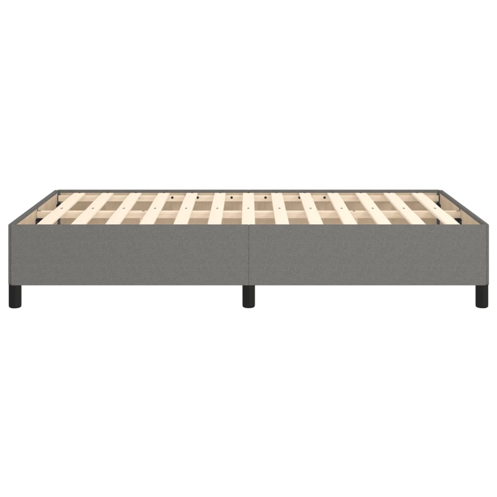 Estrutura de cama 120x190 cm tecido cinzento-escuro