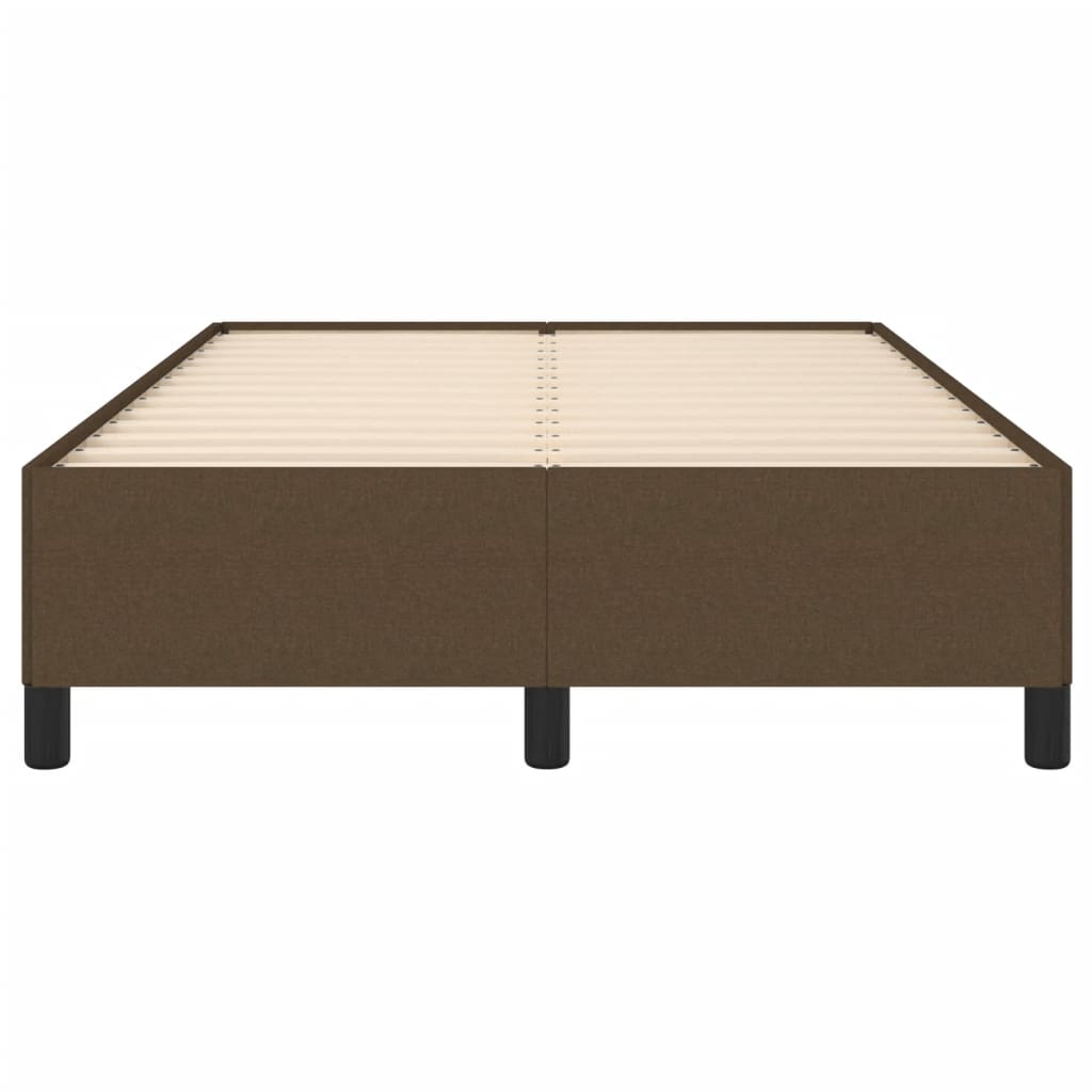 Estrutura de cama 120x190 cm tecido castanho-escuro