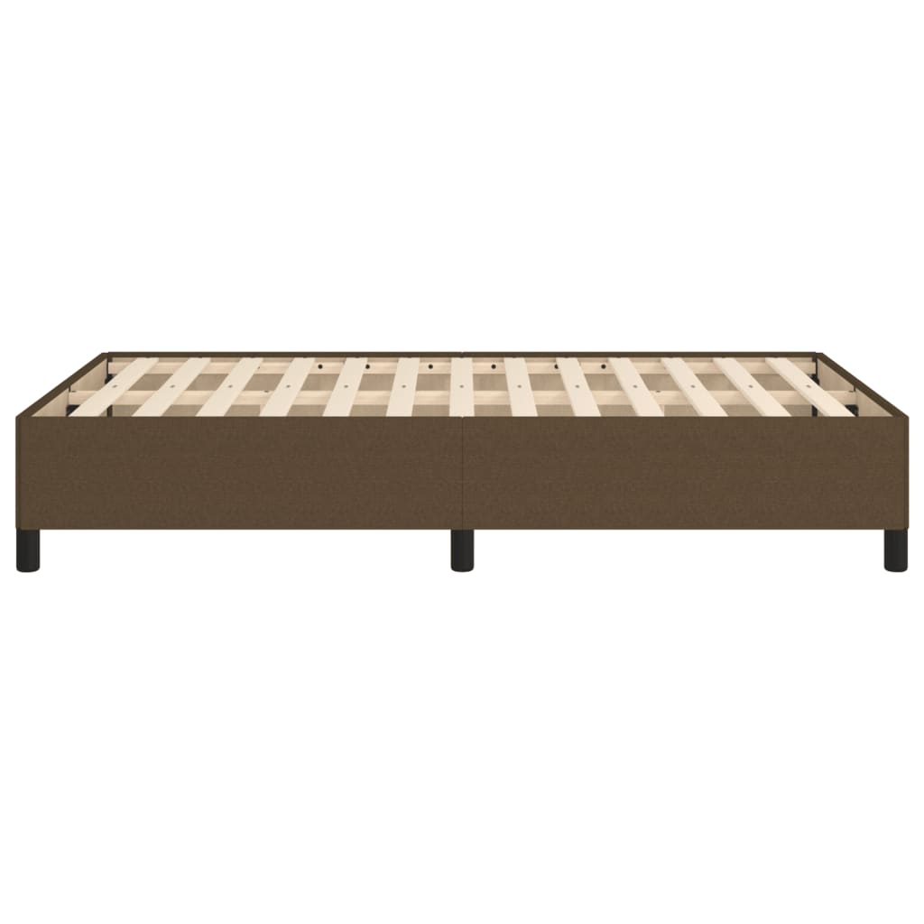 Estrutura de cama 120x190 cm tecido castanho-escuro