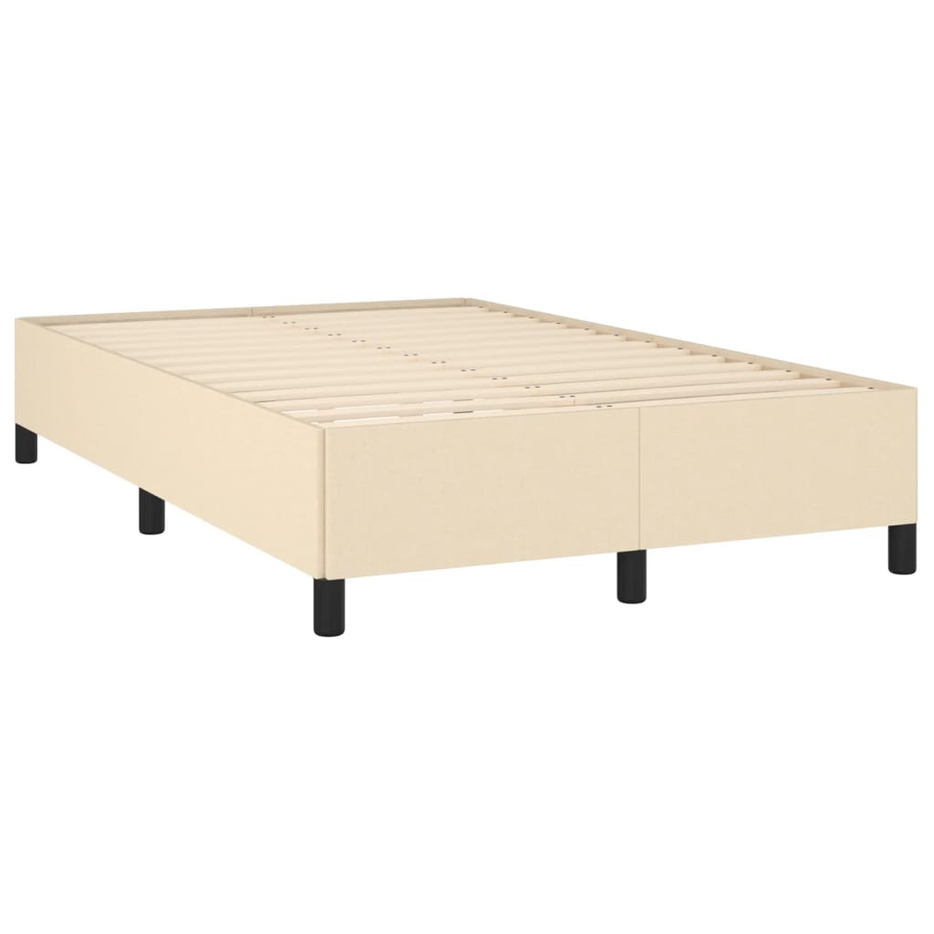 Estrutura de cama 120x190 cm tecido cor creme