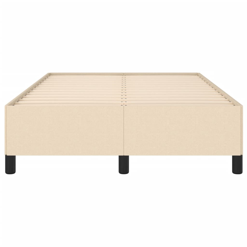 Estrutura de cama 120x190 cm tecido cor creme