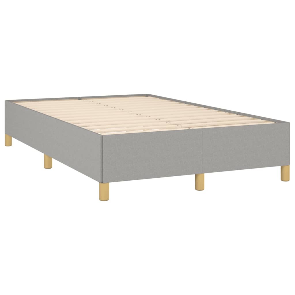 Estrutura de cama 120x190 cm tecido cinzento-claro