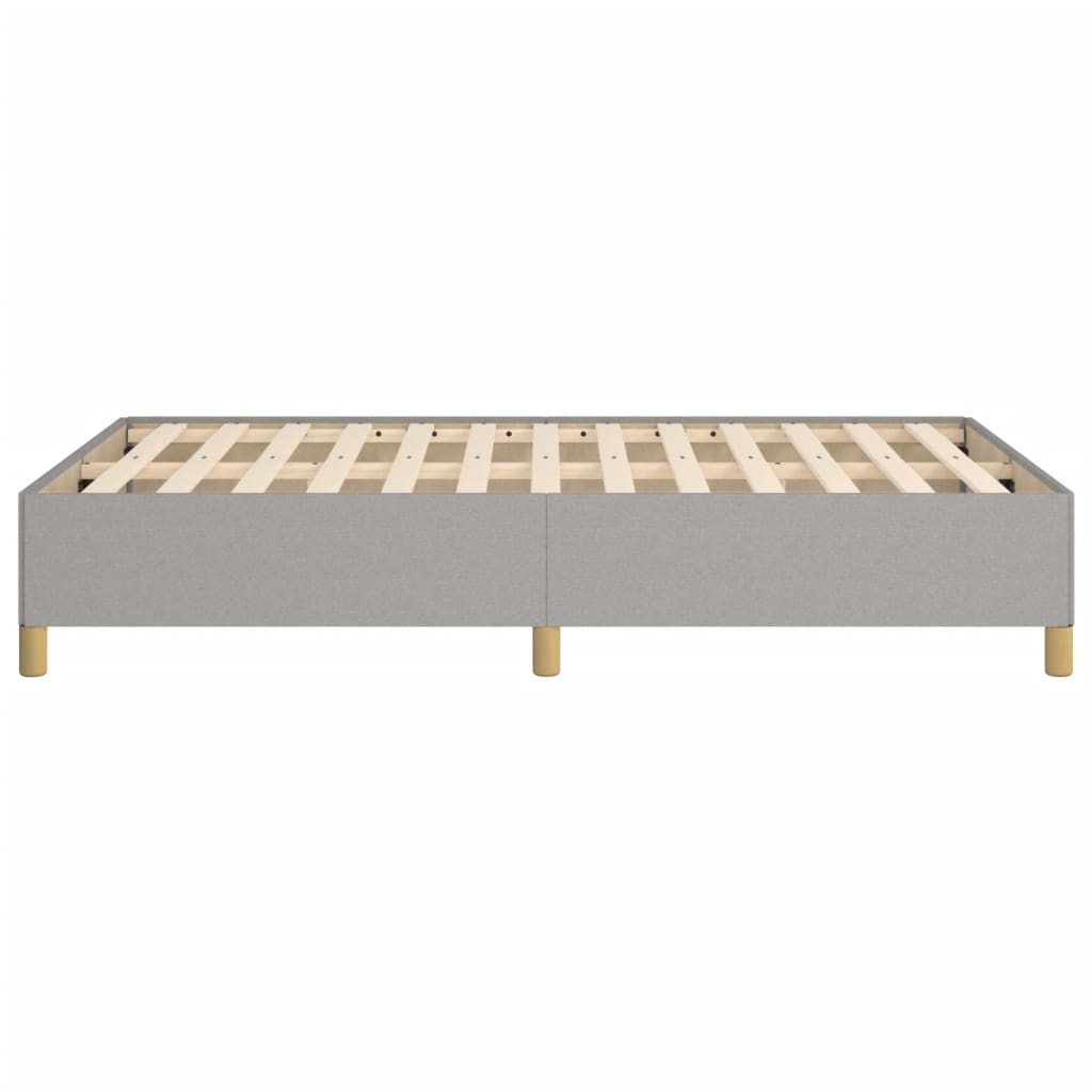 Estrutura de cama 120x190 cm tecido cinzento-claro