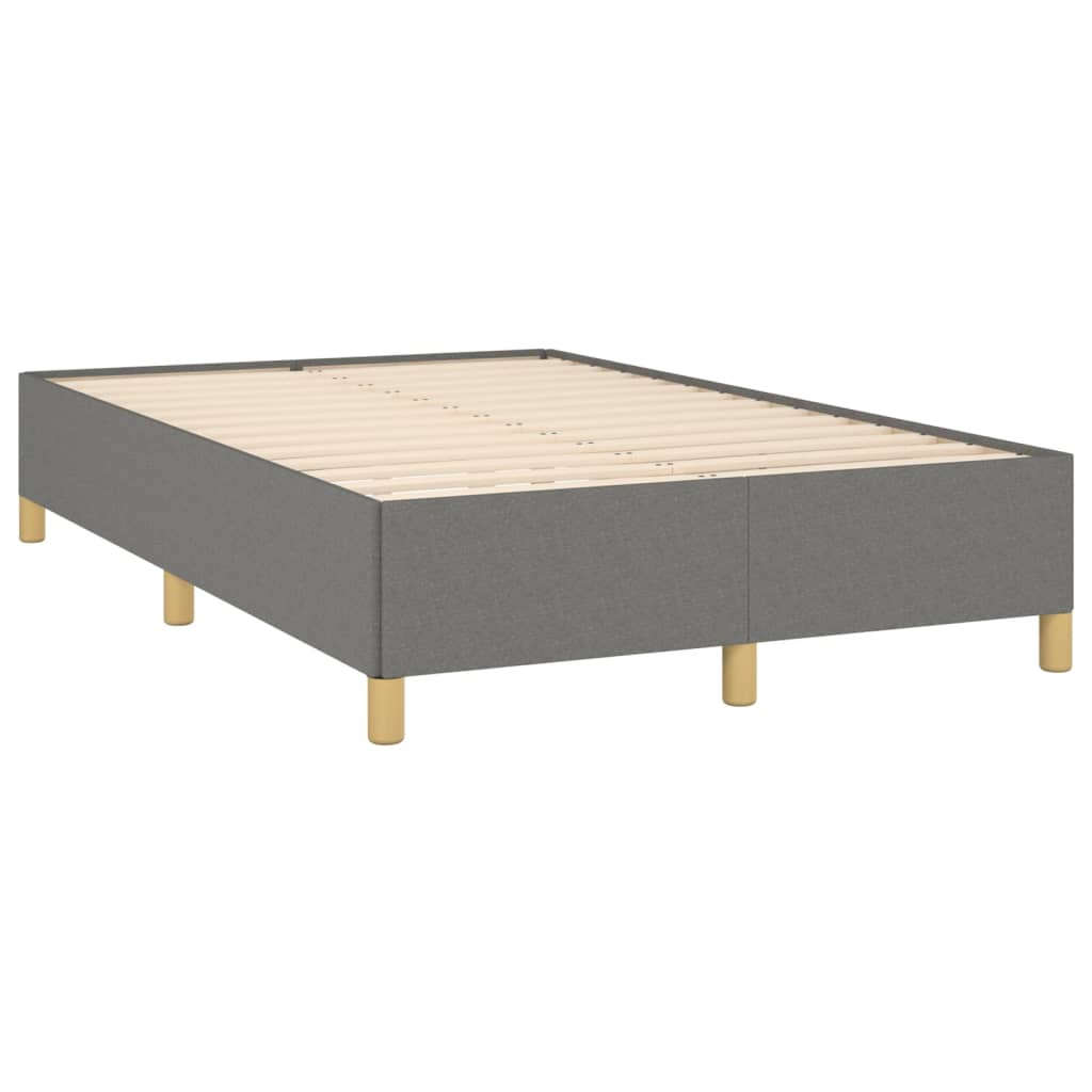 Estrutura de cama 120x190 cm tecido cinzento-escuro