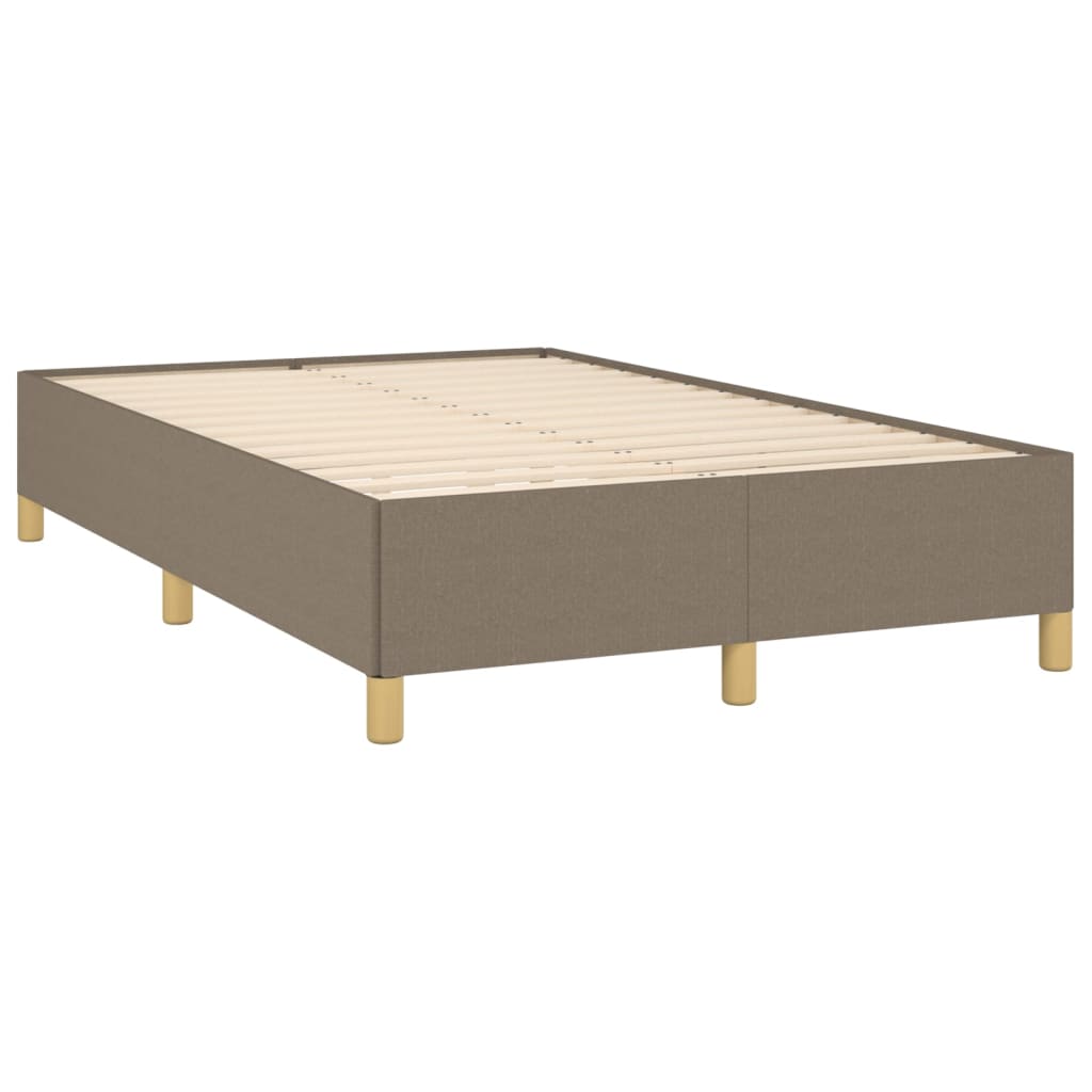 Estrutura de cama 120x190 cm tecido cinzento-acastanhado