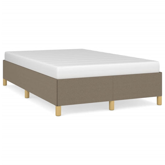 Estrutura de cama 120x190 cm tecido cinzento-acastanhado