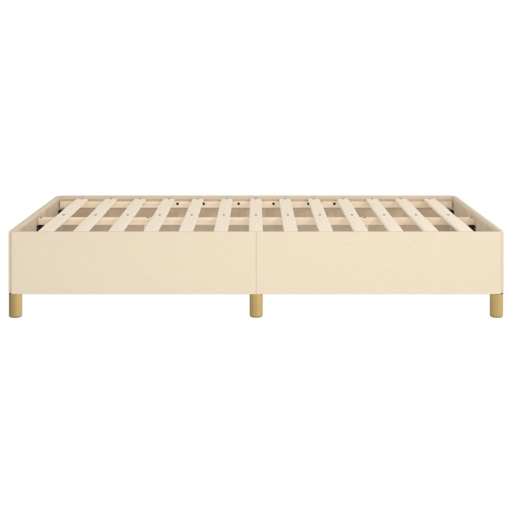 Estrutura de cama 120x190 cm tecido cor creme