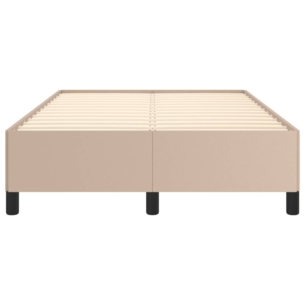 Estrutura de cama 120x190 cm couro artificial cor cappuccino