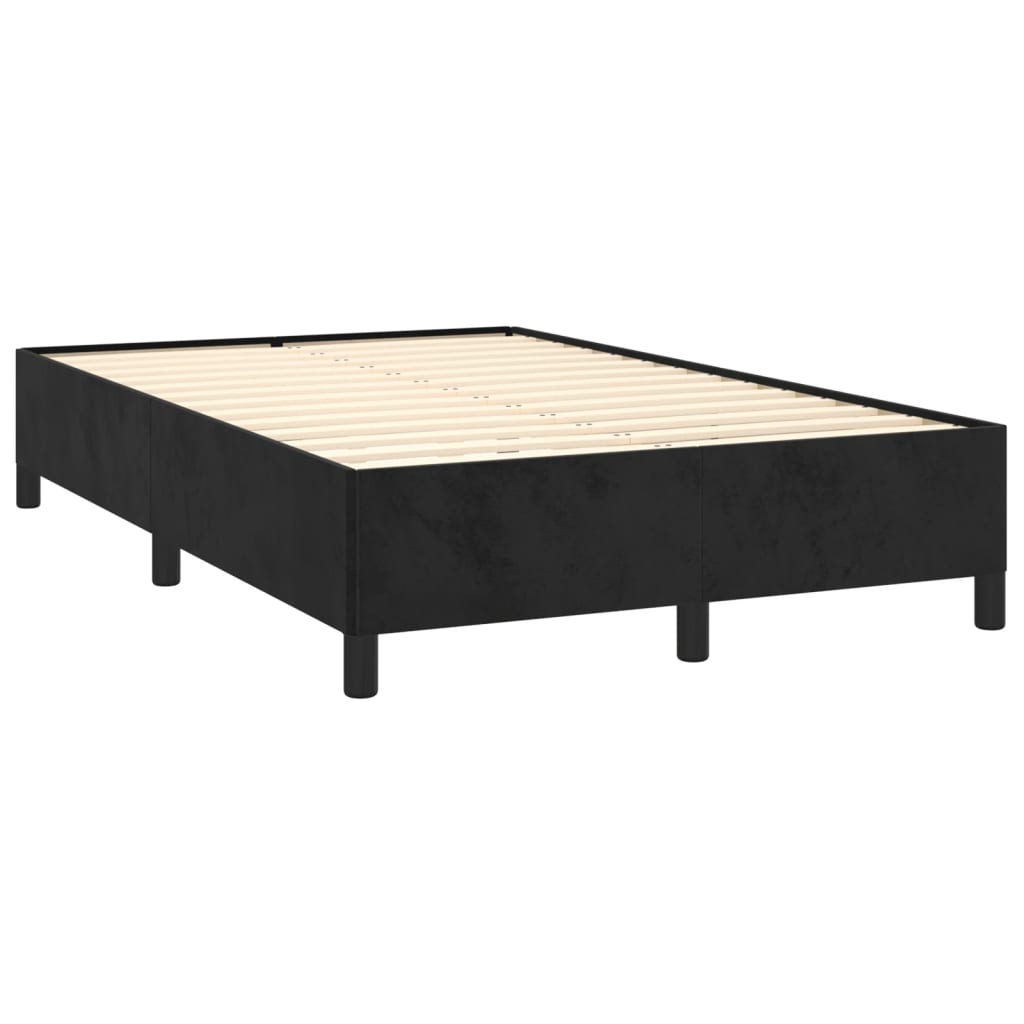 Estrutura de cama 120x190 cm veludo preto