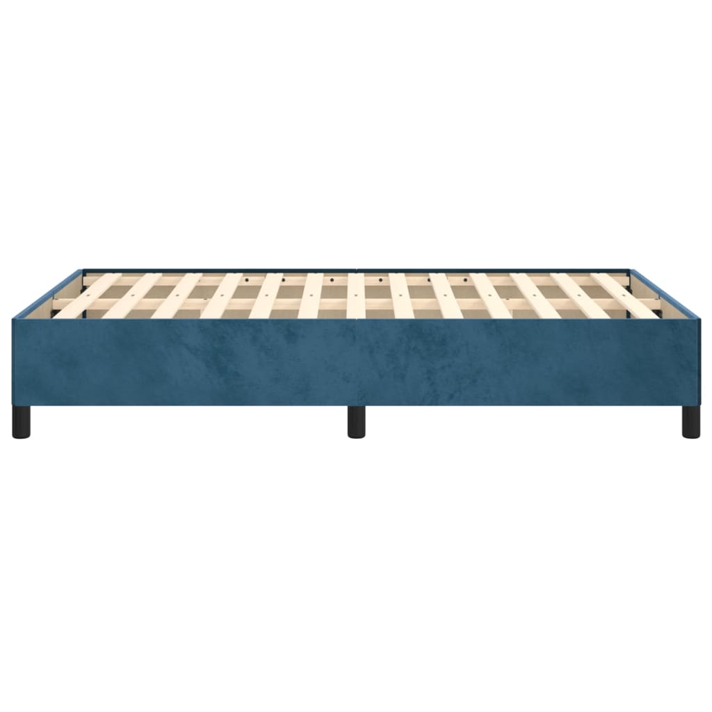 Estrutura de cama 120x190 cm veludo azul-escuro