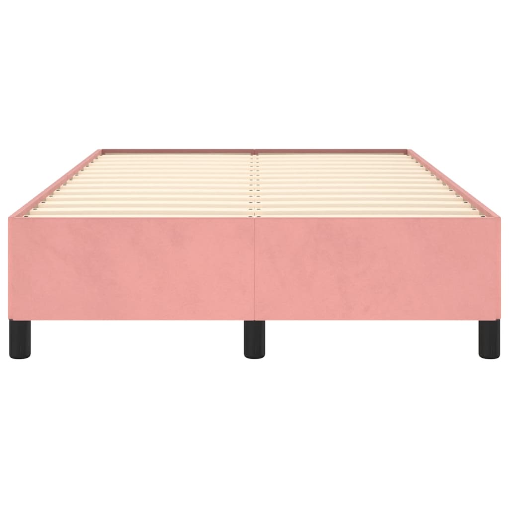 Estrutura de cama 120x190 cm veludo rosa