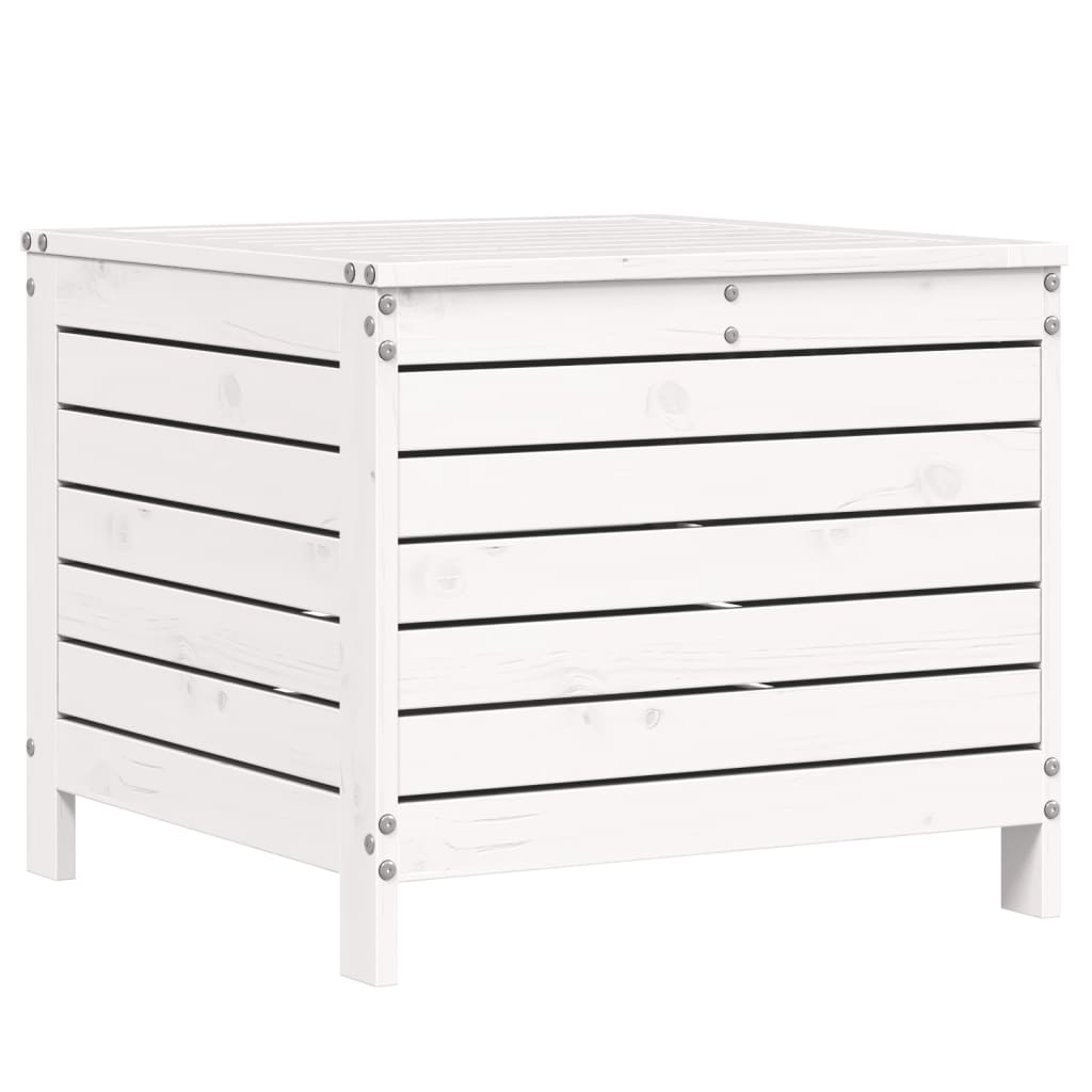 Apoio de pés para jardim 62x63,5x53,5 cm pinho maciço branco