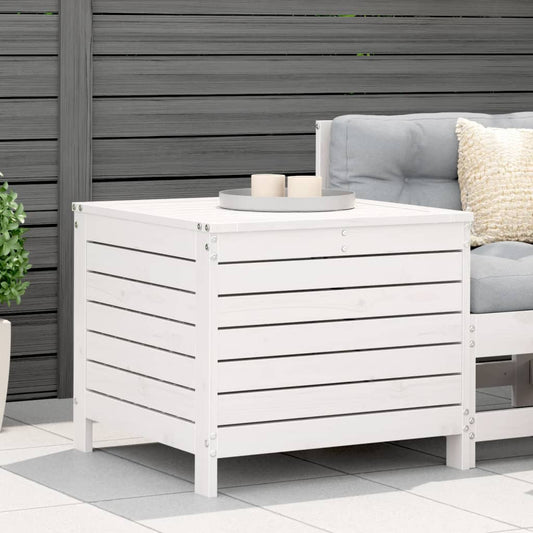 Apoio de pés para jardim 62x63,5x53,5 cm pinho maciço branco