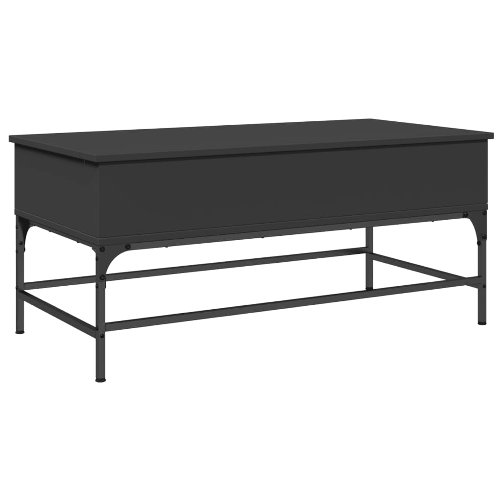 Mesa de centro 100x50x45 cm derivados de madeira/metal preto