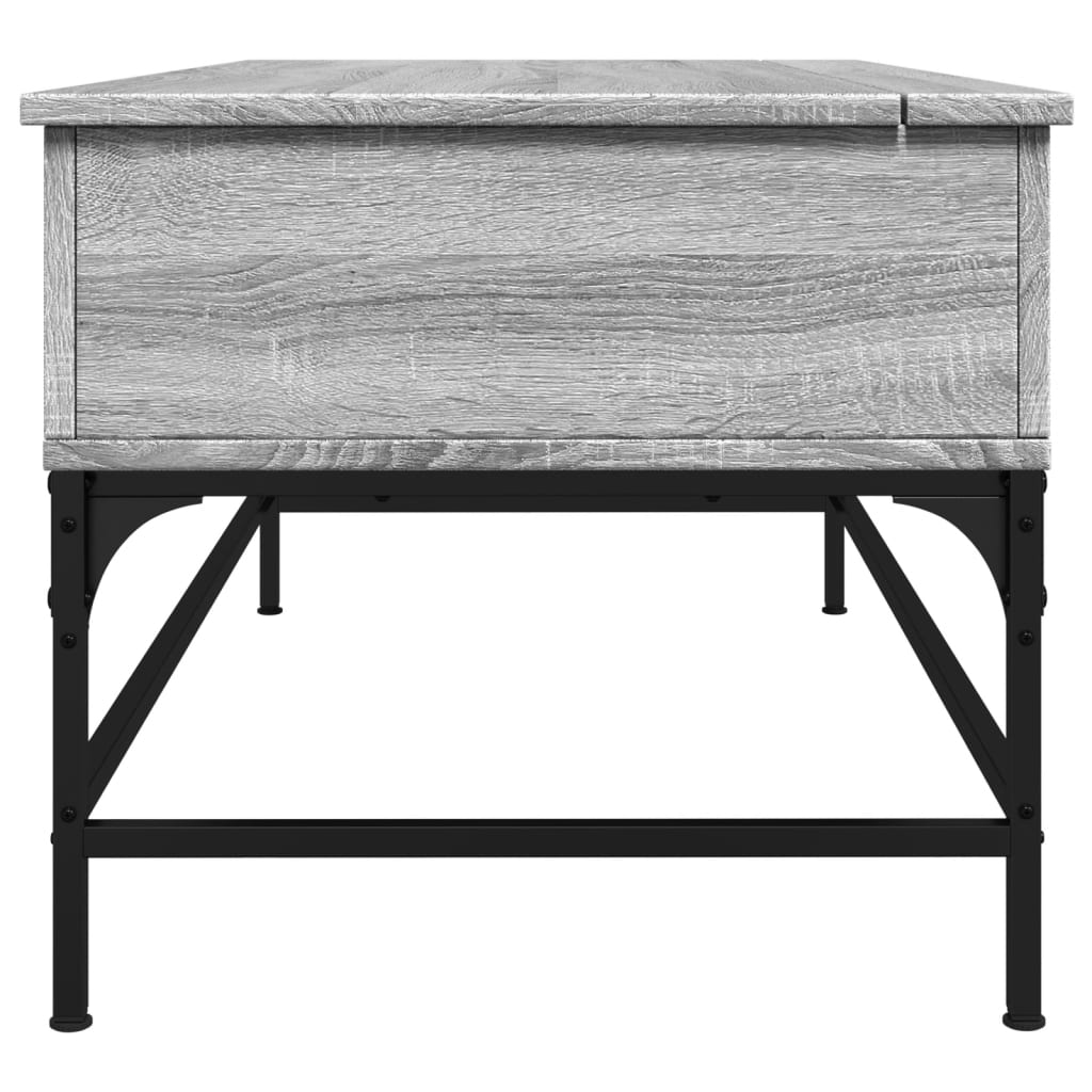 Mesa de centro 100x50x45cm derivados madeira/metal cinza sonoma