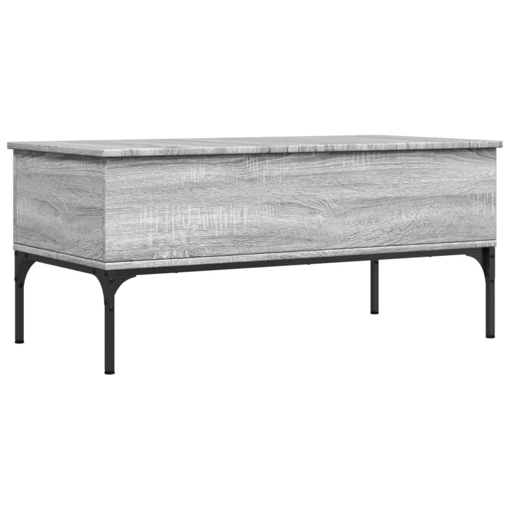 Mesa de centro 100x50x45cm derivados madeira/metal cinza sonoma