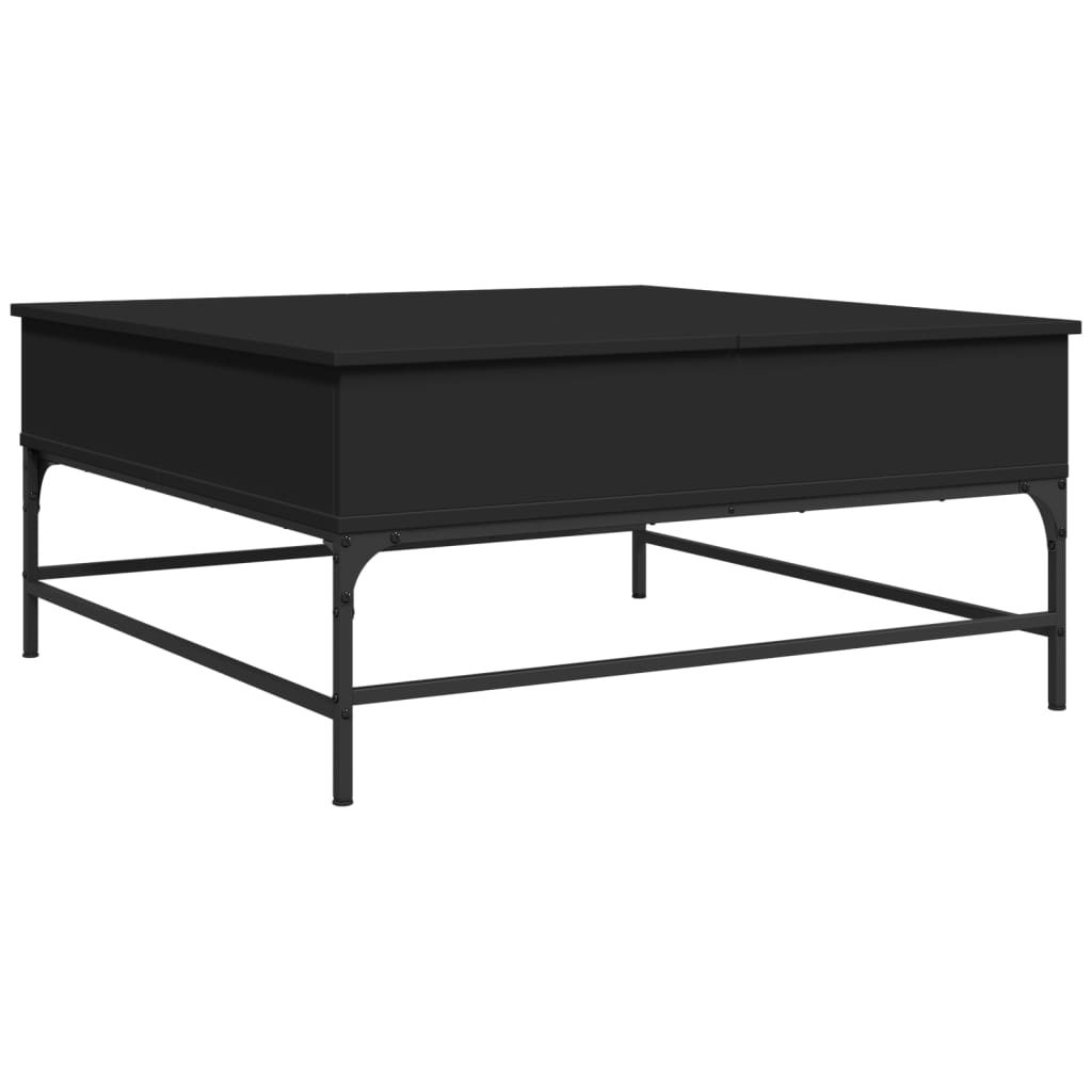 Mesa de centro 95x95x45 cm derivados de madeira/metal preto