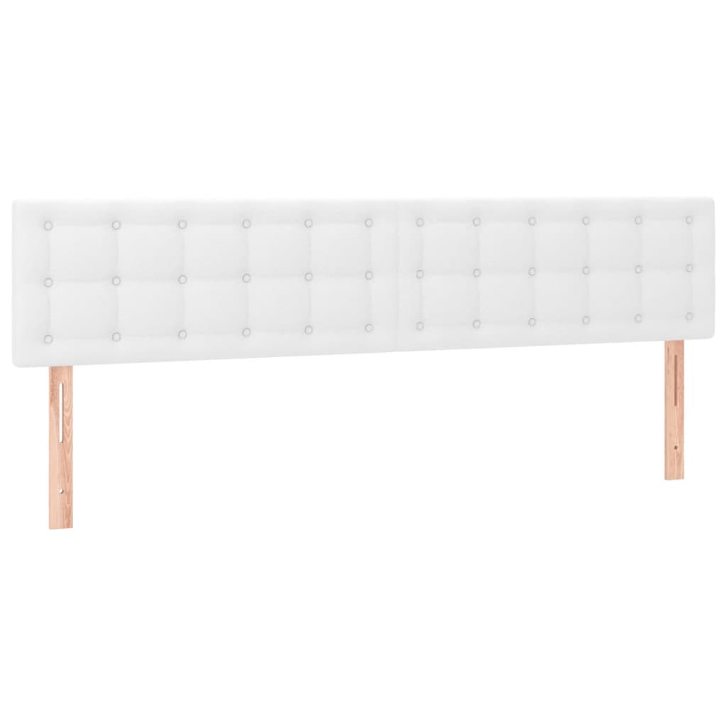 Cama boxspring com colchão 120x190 cm couro artificial branco