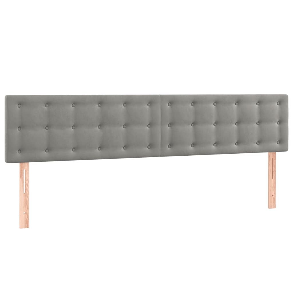 Cama boxspring com colchão 120x190 cm veludo cinzento-claro