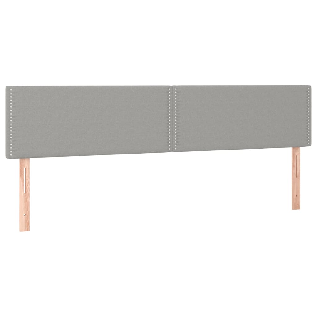 Cama box spring c/ colchão e LED 120x190 cm tecido cinza-claro