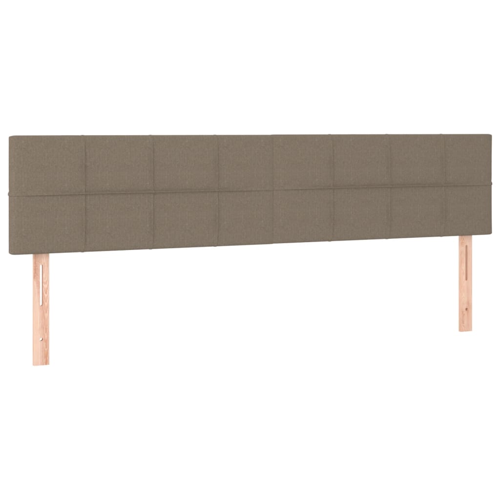 Cama box spring colchão/LED 120x190cm tecido cinza-acastanhado