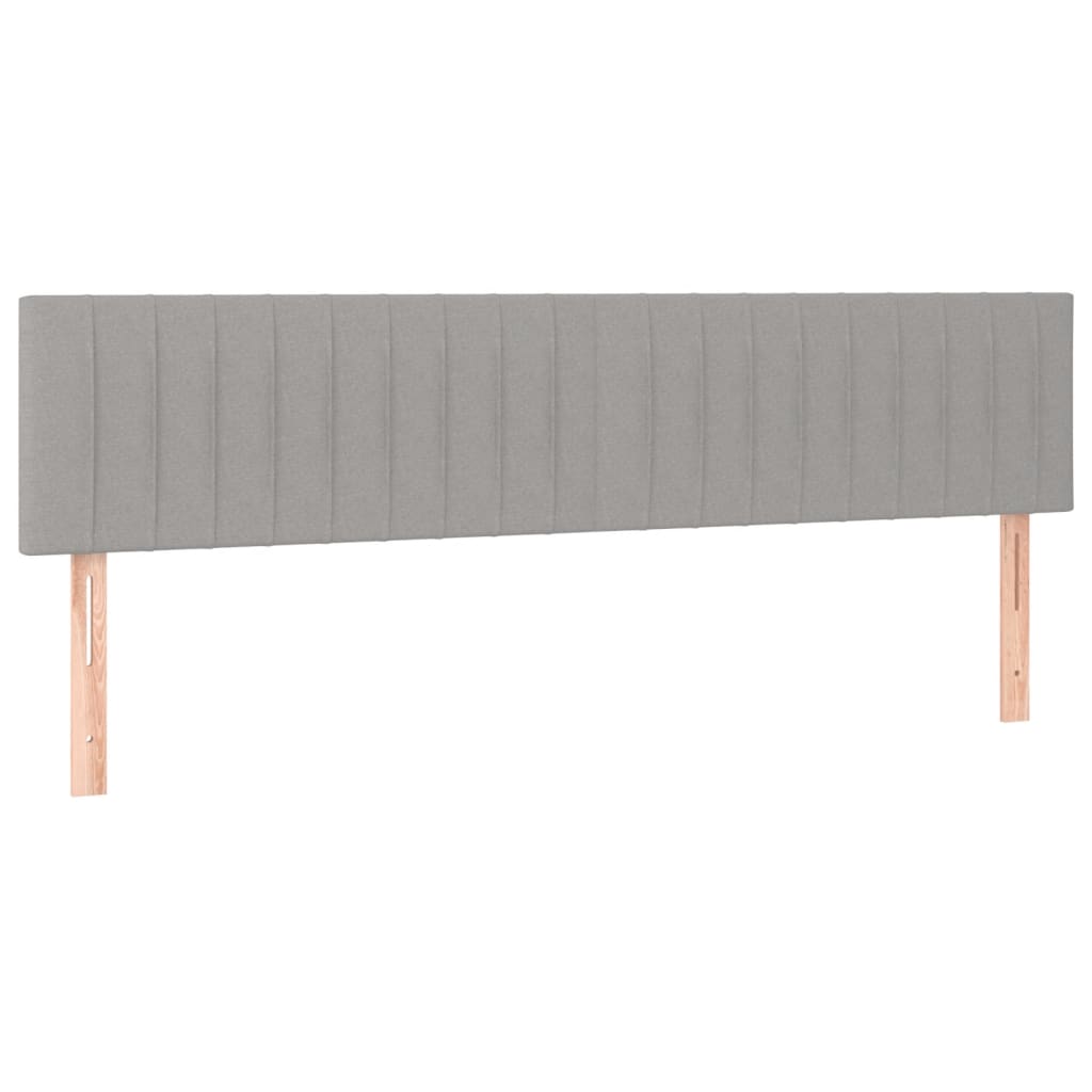 Cama box spring c/ colchão e LED 120x190 cm tecido cinza-claro