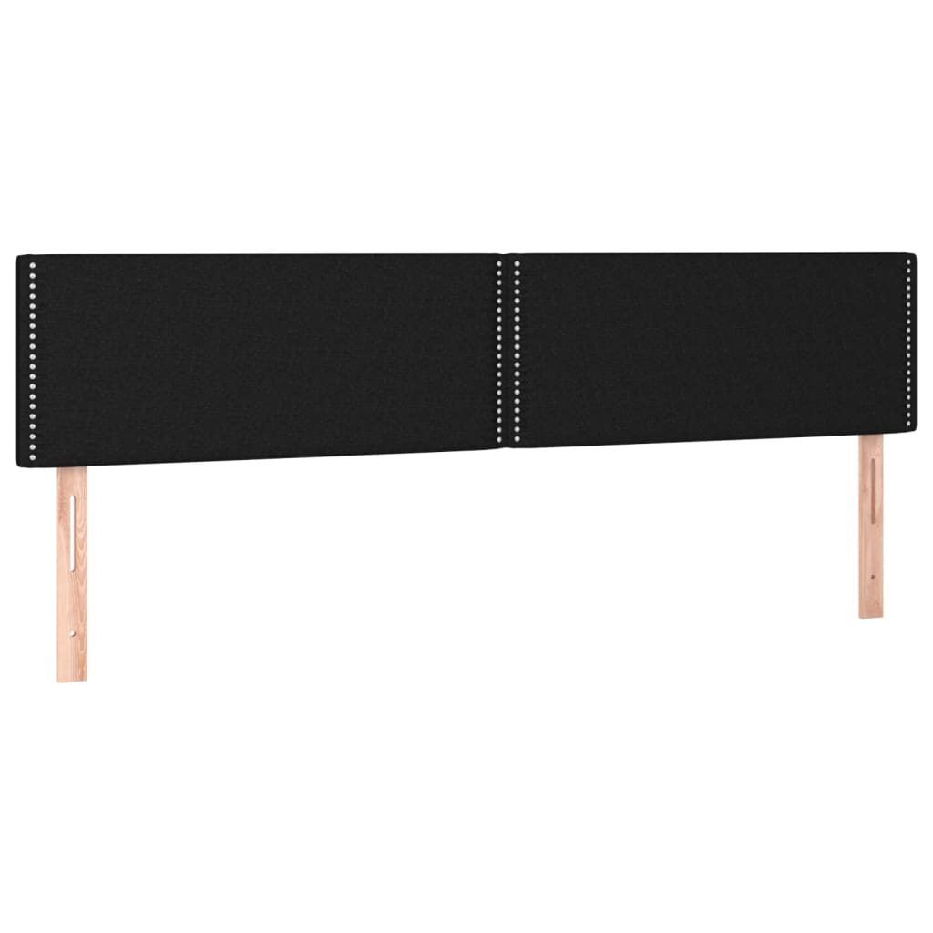 Cama box spring c/ colchão e LED 120x190 cm tecido preto