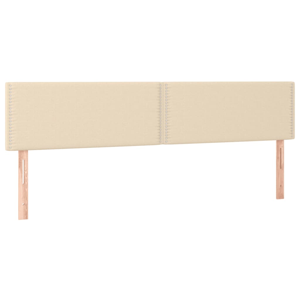 Cama box spring c/ colchão e LED 120x190 cm tecido cor creme