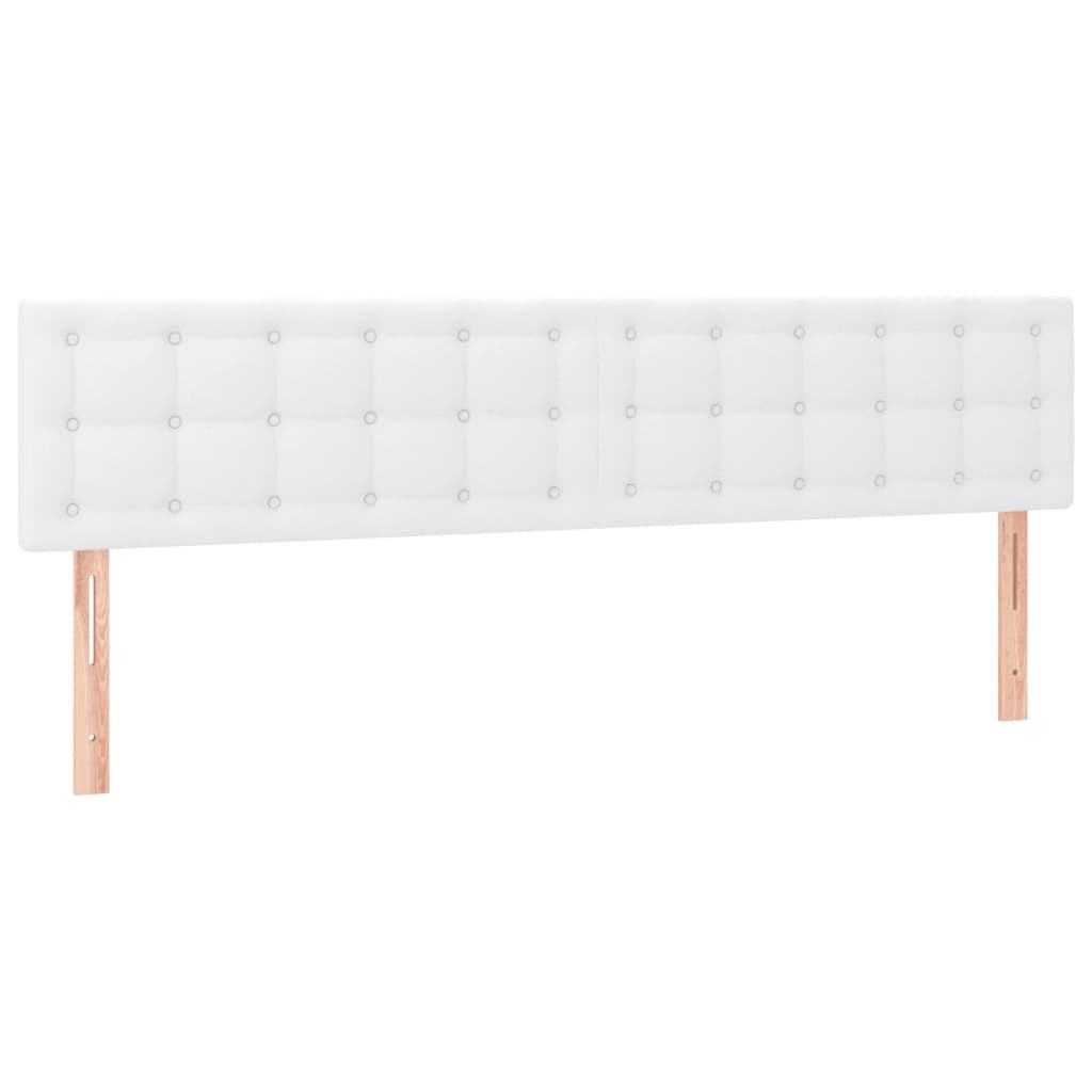 Cama box spring c/colchão/LED 120x190cm couro artificial branco