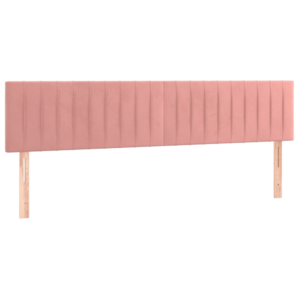 Cama box spring c/ colchão luzes e LED 120x190 cm veludo rosa