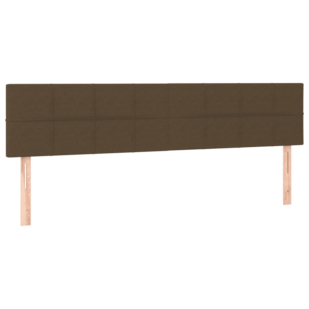 Estrutura de cama c/ cabeceira 120x190cm tecido castanho-escuro