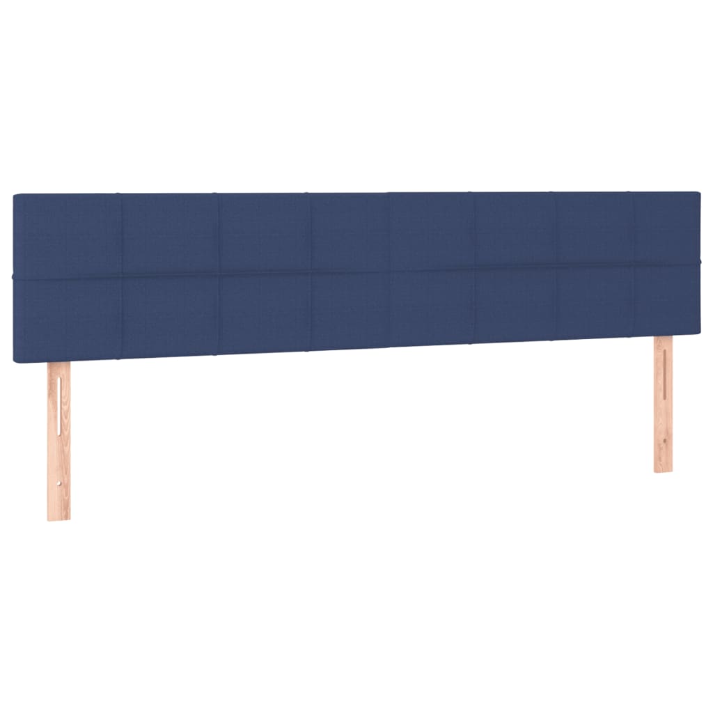 Estrutura de cama com cabeceira 120x190 cm tecido azul