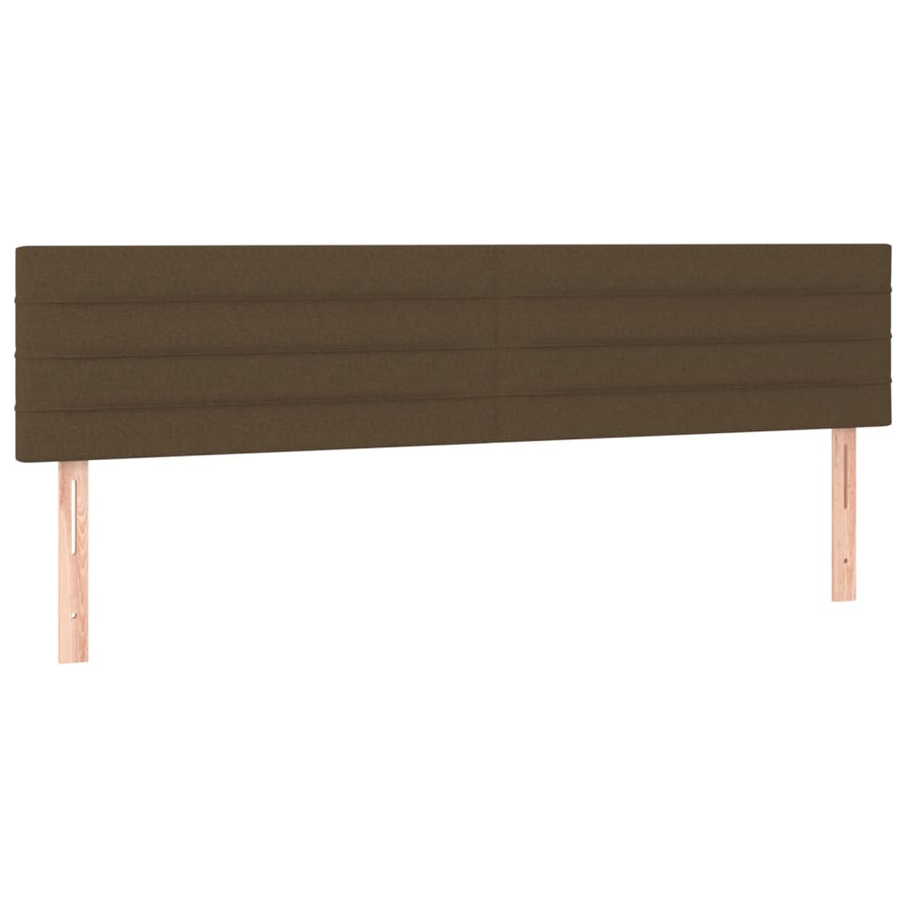 Estrutura de cama c/ cabeceira 120x190cm tecido castanho-escuro