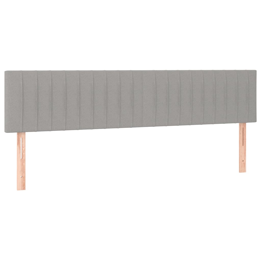 Estrutura de cama com cabeceira 120x190 cm tecido cinza-claro