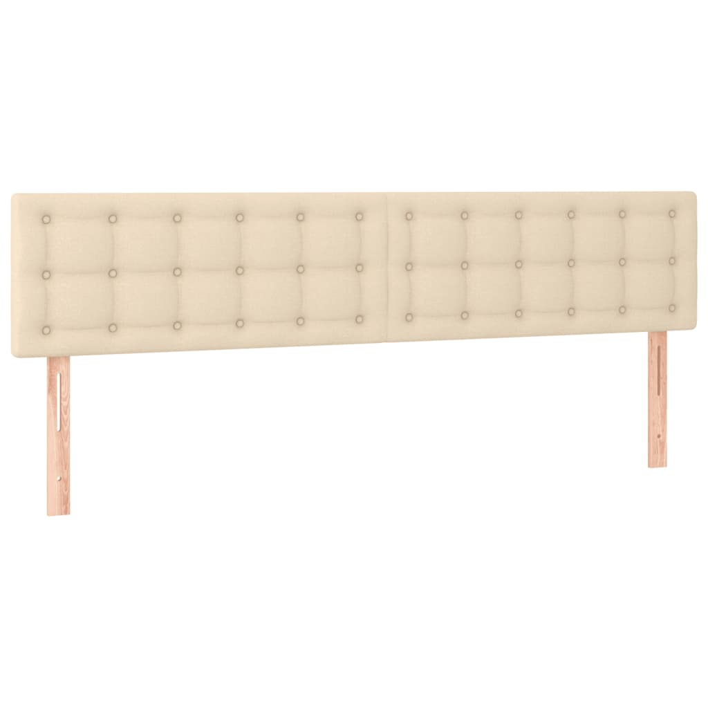 Estrutura de cama com cabeceira 120x190 cm tecido cor creme