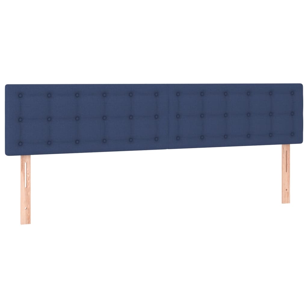 Estrutura de cama com cabeceira 120x190 cm tecido azul