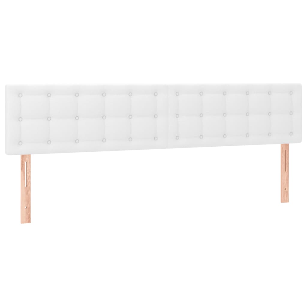 Estrutura cama c/ cabeceira 120x190 cm couro artificial branco