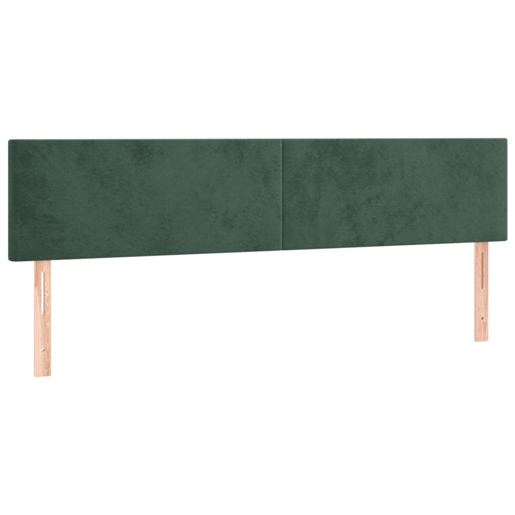 Estrutura de cama c/ cabeceira 120x190 cm veludo verde-escuro