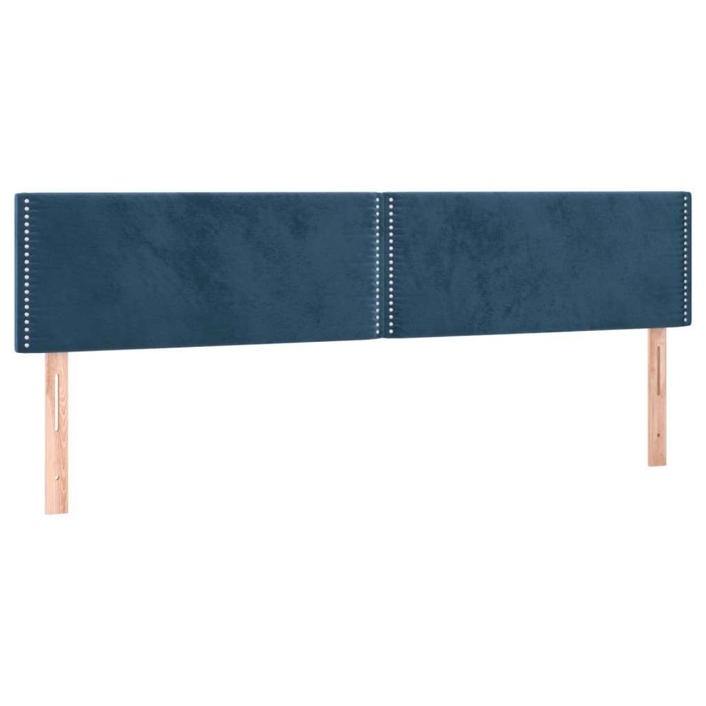 Estrutura de cama c/ cabeceira 120x190 cm veludo azul-escuro