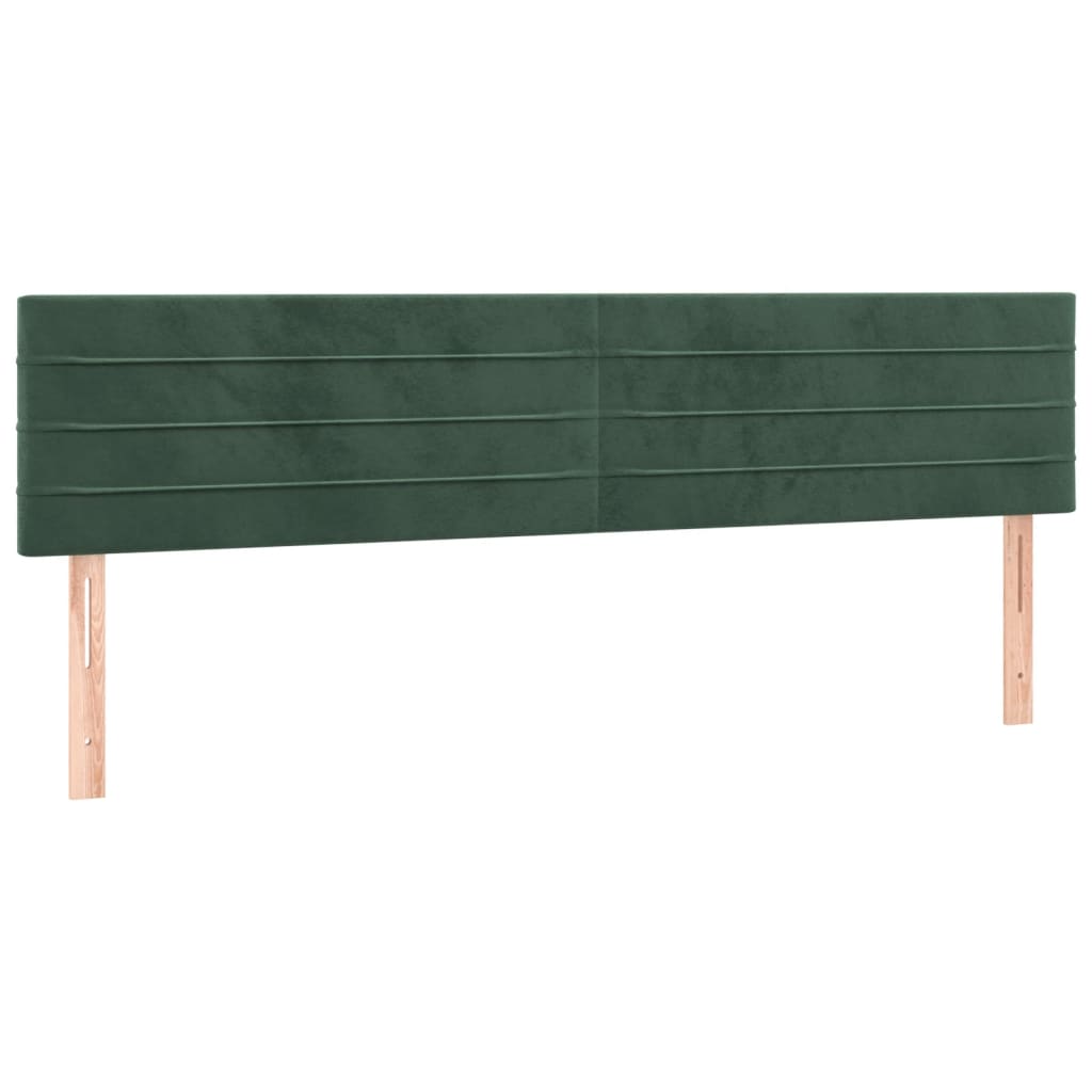 Estrutura de cama c/ cabeceira 120x190 cm veludo verde-escuro