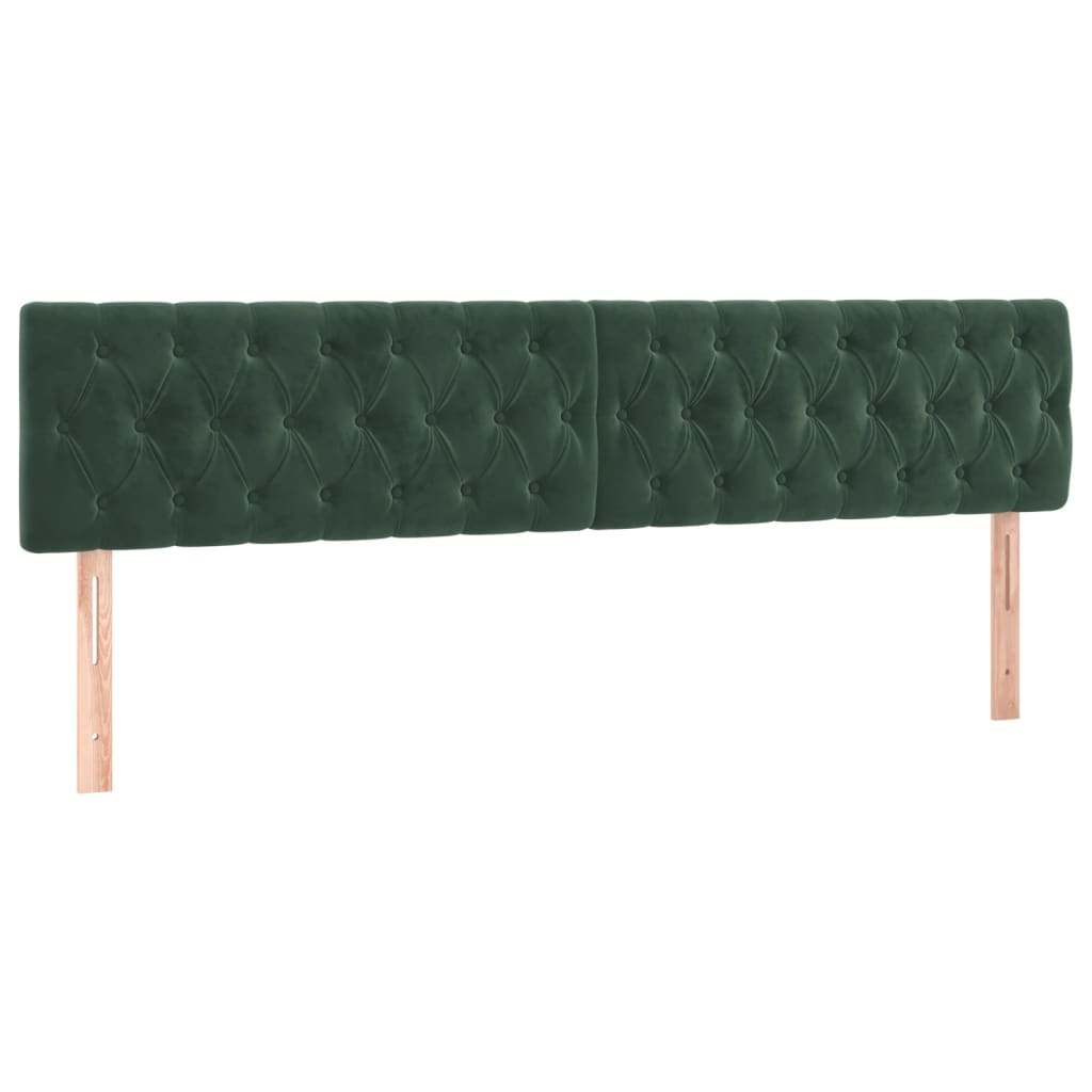 Estrutura de cama c/ cabeceira 120x190 cm veludo verde-escuro